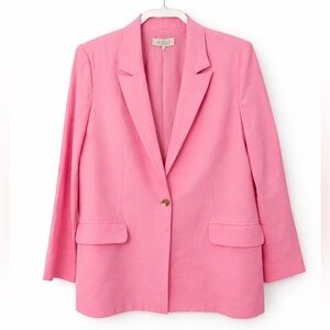 NWT WAYF Bubblegum Pink Blazer Size S Longline Single Button Jacket